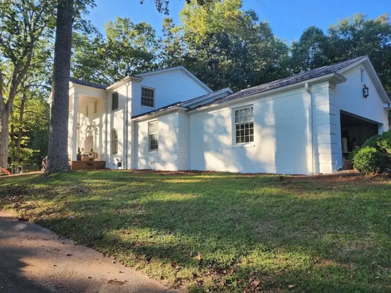 Painted White Brick House