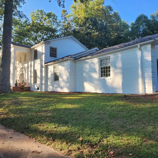 Painted White Brick Home